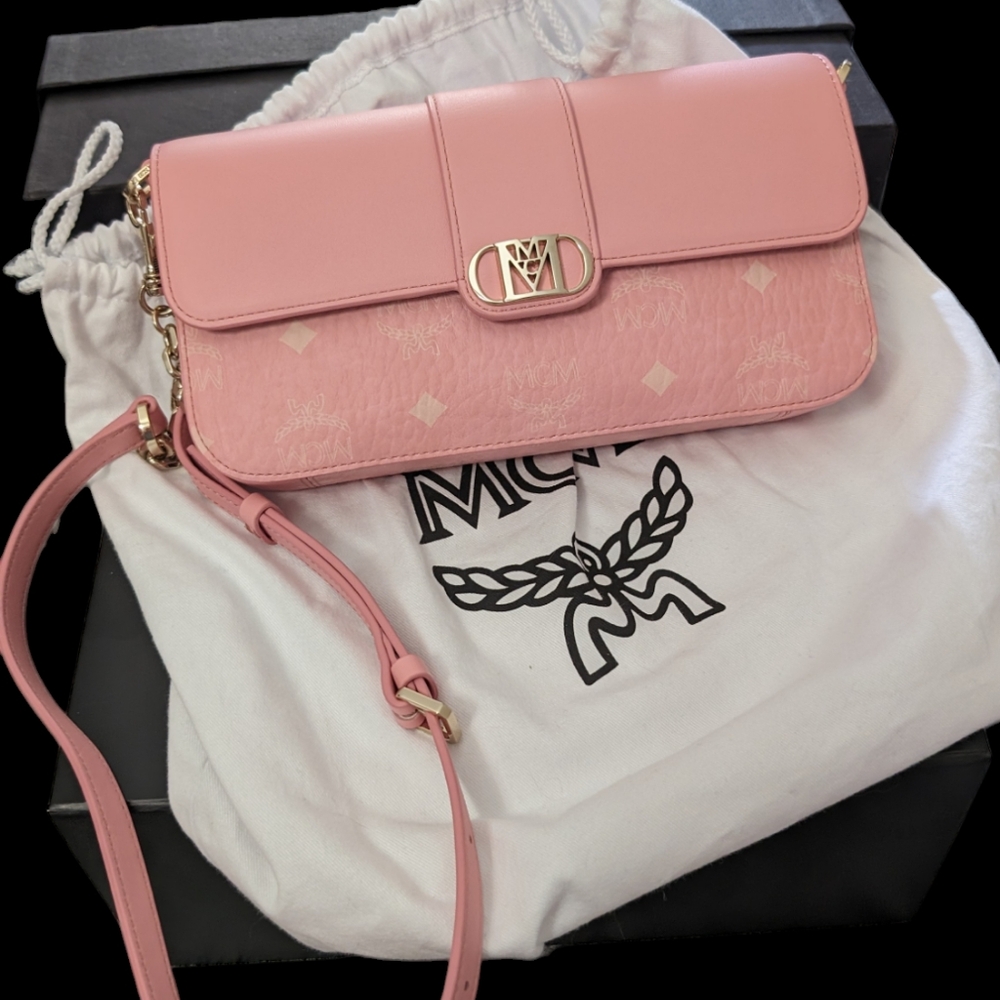 MCM Mode Travia Blossom Pink Shoulder Bag